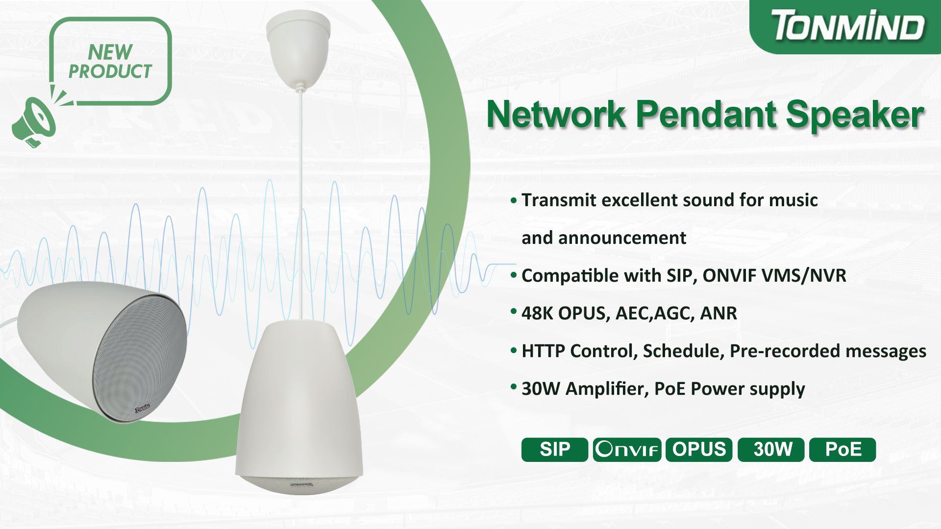Presentación del último altavoz colgante de red de Tonmind: combinación de estilo y calidad de audio