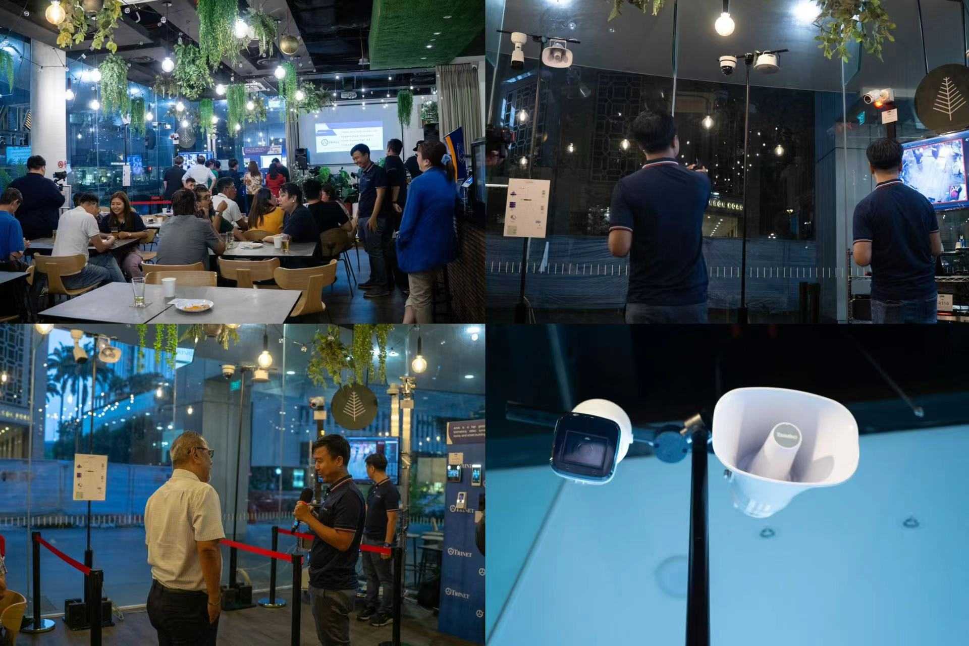 Exhibición de oradores de Tonmind IP Onvif en el evento Trinet de Singapur e Indonesia