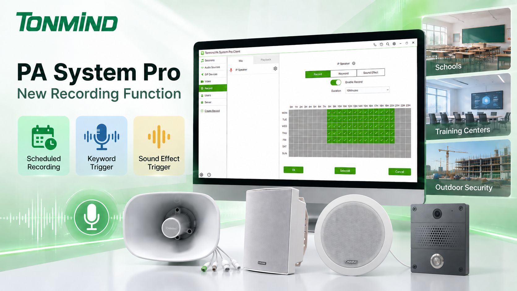 Tonmind PA System Pro añade función de grabación inteligente con múltiples modos de activación