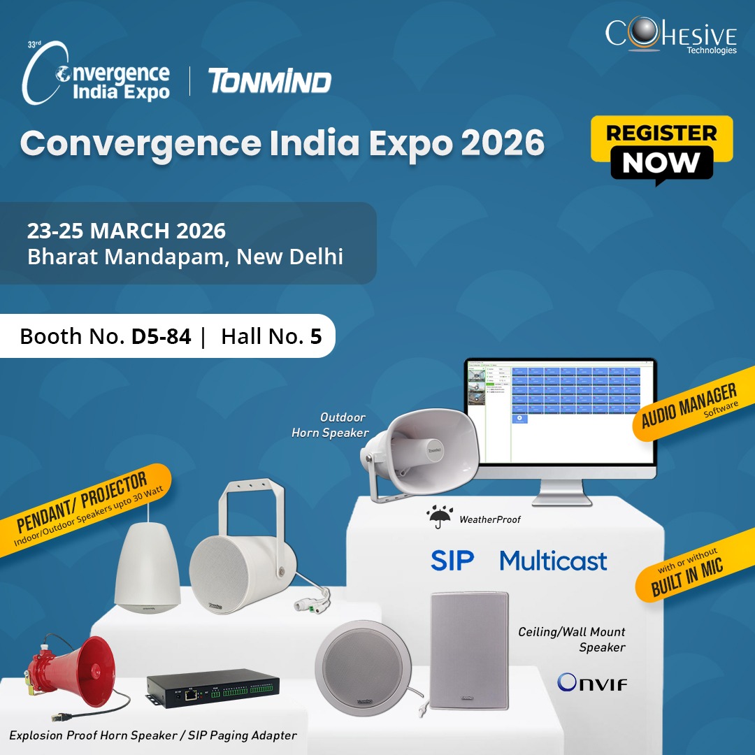 Descubra las soluciones de audio IP de TONMIND en Convergence India 2026 con Cohesive Technologies.